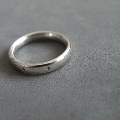 Man Wedding Ring, Engagement Ring for Him, Unisex Band Silver Ring