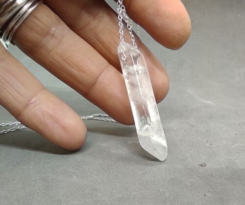 Boho Clear Quartz Pendant Necklace, Chakra Jewelry, Meaningful Gifts for Women