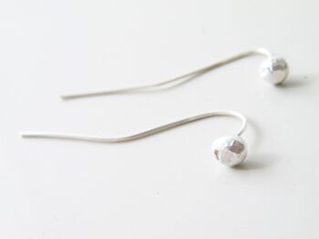 Boucles d'oreilles pépite en argent sterling, boucles d'oreilles longues pour femmes, idées de cadeaux de bijoux 1