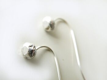 Boucles d'oreilles pépite en argent sterling, boucles d'oreilles longues pour femmes, idées de cadeaux de bijoux 5