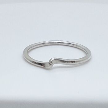 Dainty Silver Stacking Ring, Mini bagues pour femmes, Idées de cadeaux de bijoux pour femme, maman et amie 2