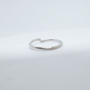 Dainty Silver Stacking Ring, Mini bagues pour femmes, Idées de cadeaux de bijoux pour femme, maman et amie 3