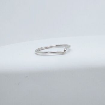 Dainty Silver Stacking Ring, Mini bagues pour femmes, Idées de cadeaux de bijoux pour femme, maman et amie 4
