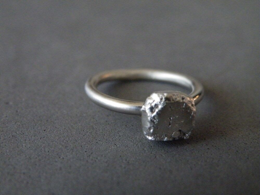 Anello da cocktail da donna in argento sterling, anello minimalista impilabile per lei, gioielli da donna