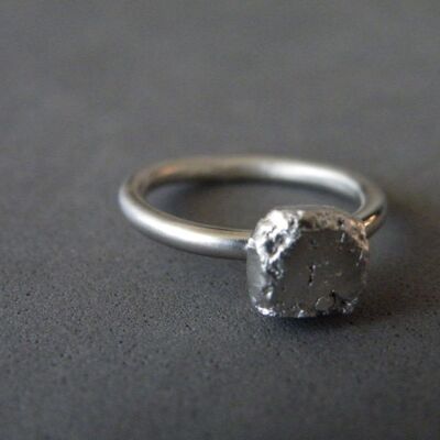 Frauen Sterling Silber Cocktail Ring, stapelbarer minimalistischer Ring für sie, Schmuck Geschenke Frauen