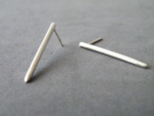 Modern Silver Spike Drop Studs, Women Silver Studs, Jewelry Gifts for Her