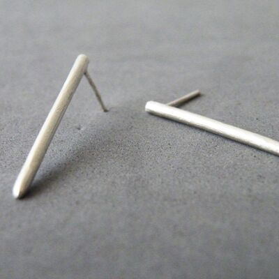 Modern Silver Spike Drop Studs, Women Silver Studs, Jewelry Gifts for Her