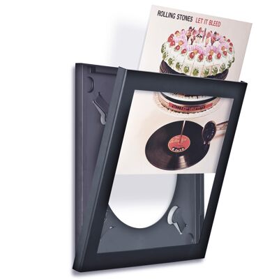 Cornice per dischi da 12 pollici con riproduzione e visualizzazione in vinile artistico (nero)