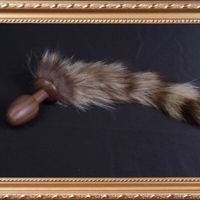 OACHKATZLSCHWOAF || Waschbär Raccoon || Furry Tail Anal Plug || handmade by Holz-Knecht.at - Nuss