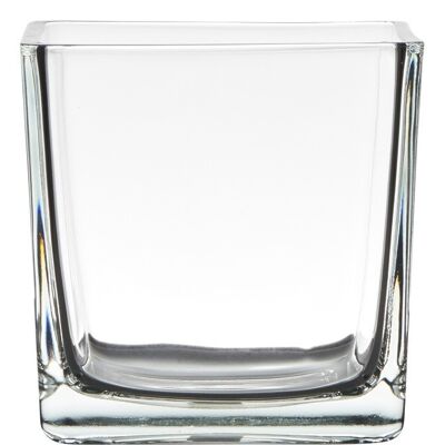 Blumentopf Würfel aus Glas 14cm klar