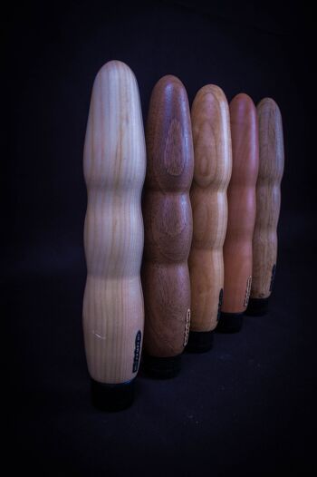 SUMMSI || Édition Hoamatland || vibromasseur en bois || gode en bois || fait à la main par Holz-Knecht.at - Érable - Réglable en continu 3