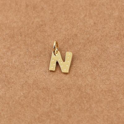 letter charm - N gold