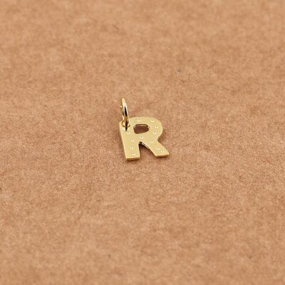 charm con lettera - R oro