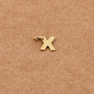 letter charm - golden X