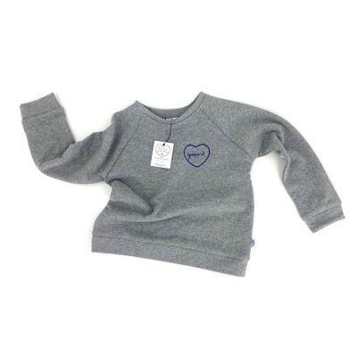 sudadera gris jaspeado bordado personalizado