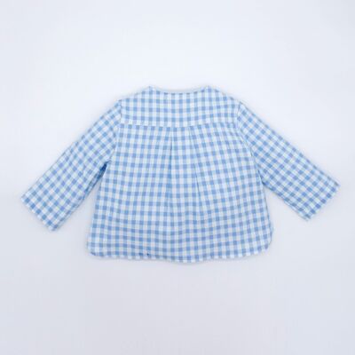 CAMISA BOLSILLOS VICHY AZUL12 Meses