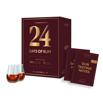 BOX Degustazione - 24 Days of Rum Edition 2022 - 2 bicchieri offerti - 24 x 2 cl