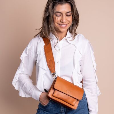 Bag Crossbody - Harper Mini - Cognac Classic Leather
