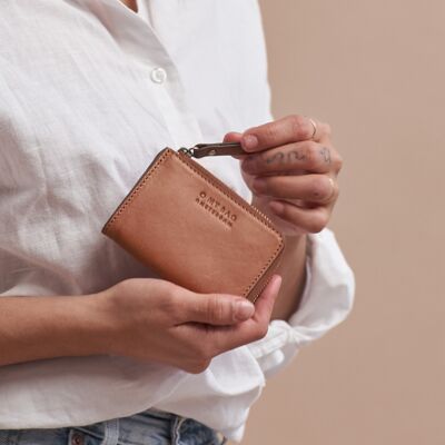 Wallet - Coco Coin Purse - Cognac Classic Leather