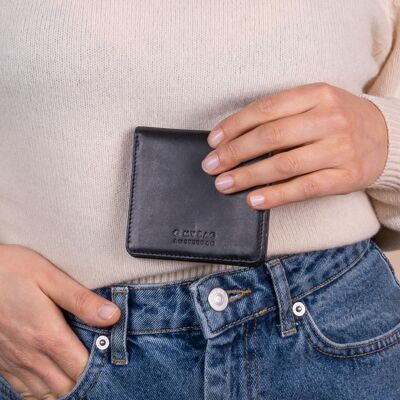 Wallet - Alex Fold-Over - Black Classic Leather