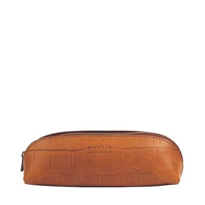 Pencil Case Small - Cognac Classic Croco