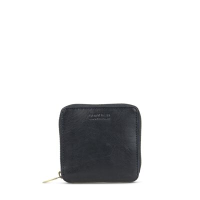 Wallet - Sonny Square Wallet - Black Stromboli Leather