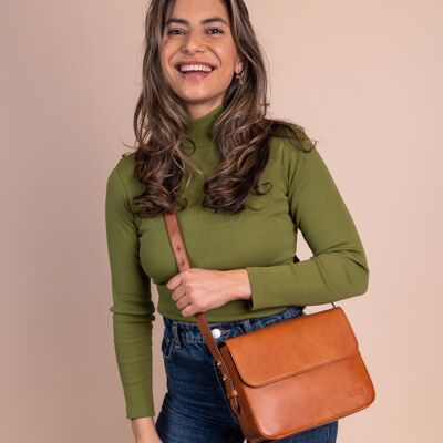 Leather Bag - Gina - Cognac Classic Leather