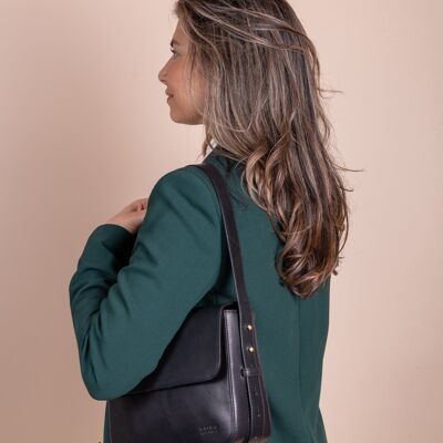 Leather Bag - Gina - Black Classic Leather