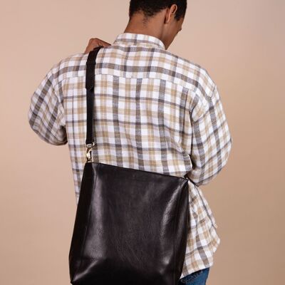 Leather Bag - Sofia - Black Stromboli Leather