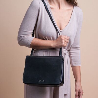 Leather Bag - Lucy - Black Classic Leather