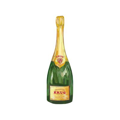 Krug Grand Cuvee Fine Art Print , A3