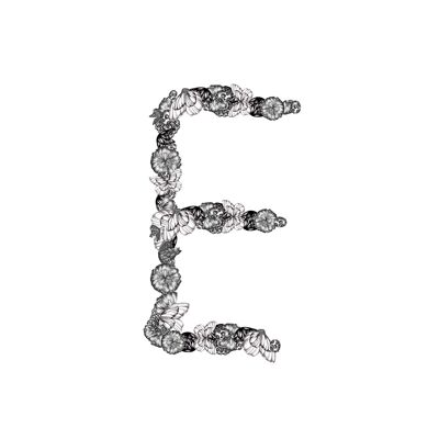 Alphabet Typography Letter E Fine Art Print , A4