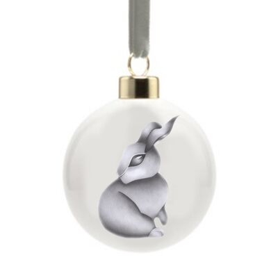 Pencil Rabbit Bone China Bauble Available to Preorder ,