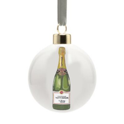 Taittinger Champagne Bone China Bauble Available to Preorder ,