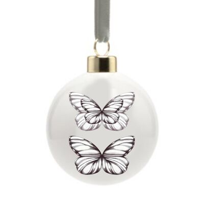Pencil Butterflies Bone China Bauble Available to Preorder ,
