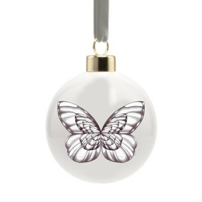 Butterfly Opacity Bone China Bauble Available to Preorder ,