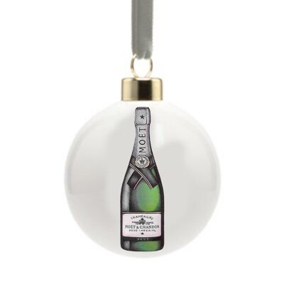 Moet Rose Bone China Bauble ,