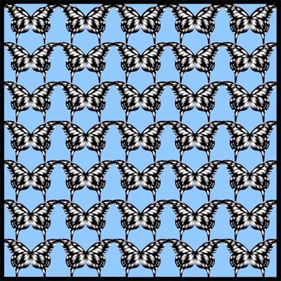 Butterfly Biro, Baby Blue Silk Scarf ,