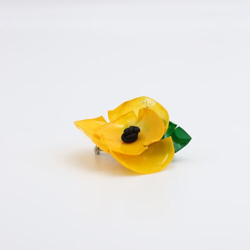 Upcycled plastic bottles - Sunflower Brooch