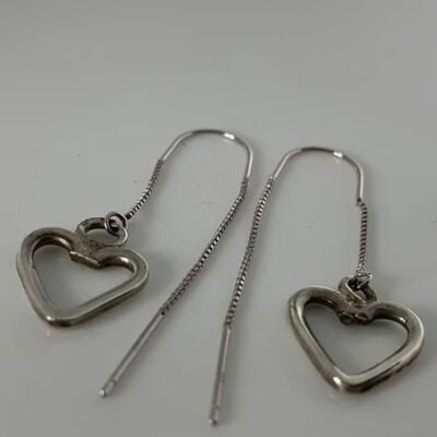 Boucles d'Oreilles Pendantes Coeur