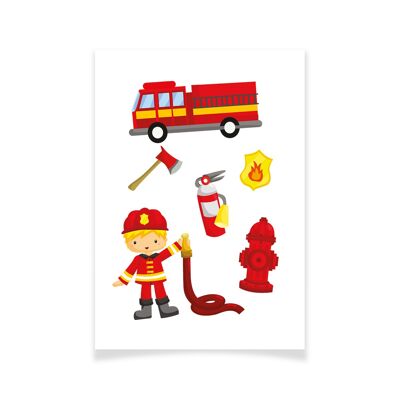 Firefighter Textile Tattoo