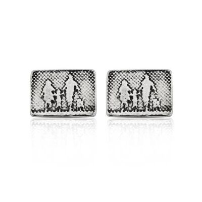 DOG LOVERS FAMILY STUD EARRINGS, STERLING SILVER , DLFS/S