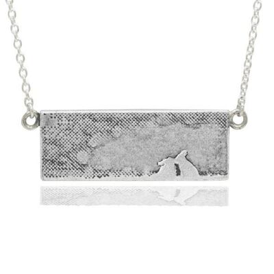 COLLIER LAPIN KISSING BUNNY, ARGENT MASSIF OXYDÉ, LKBN/S