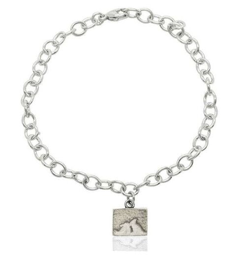 KISSING BUNNY RABBIT NIGHT'S SKY BRACELET, STERLING SILVER , KBB/S