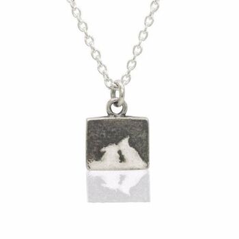 COLLIER PETIT LAPIN BAISER, ARGENT MASSIF, KBP/BS 1