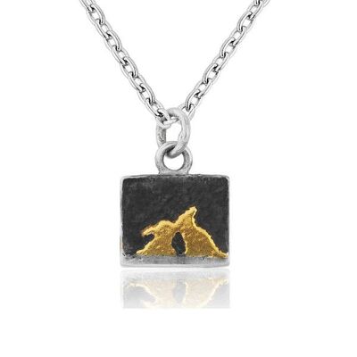 COLLIER PETIT LAPIN BAISER, ARGENT MASSIF, KBP/BG