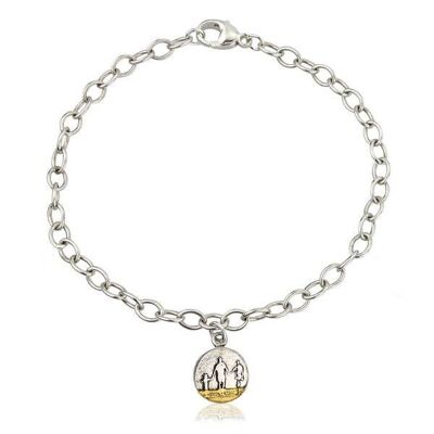 LITTLE ME YOU AND MUM ON THE BEACH BRACELET, STERLING SILVER , SRFB