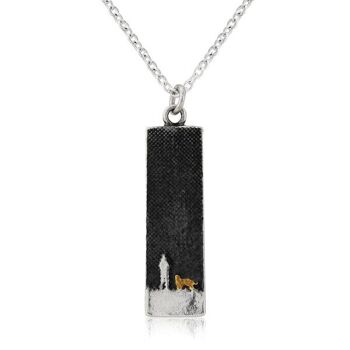 COLLIER MOONLIT SKY GOLDEN DOG, ARGENT AVEC ÉTOILE EN DIAMANT, DIA-NSP/BS 4