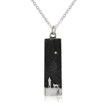 COLLIER MOONLIT SKY GOLDEN DOG, ARGENT AVEC ÉTOILE EN DIAMANT, DIA-NSHP/BS 1