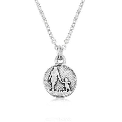 COLLIER MÈRE ET ENFANT (PETIT), ARGENT MASSIF , SRMP1/S